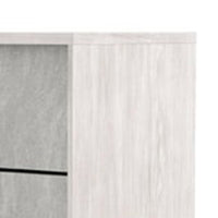 Queen Bedroom Set, White Wash, Stone Gray, 3 Piece Set with 2 Nightstands