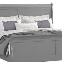 Queen Bedroom Set, Gray, Nickel Wood, 3 Piece Set with 2 Nightstands