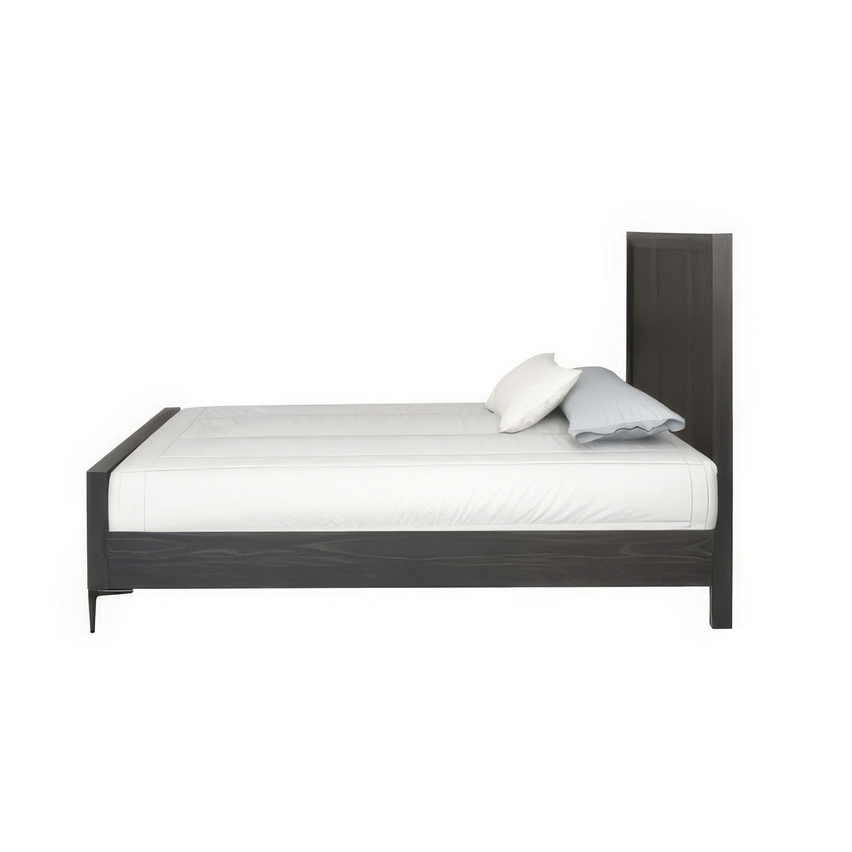 Queen Bedroom Set, Espresso Brown, Silver, Black Wood, 3 Piece Set with 2 Nightstands
