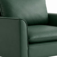 Heya Lounge Sofa Chair Set of 2, Track Arms, Green Faux Leather