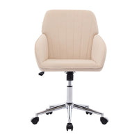 Kena Swivel Office Chair, Khaki Tufted Velvet, Adjustable Height