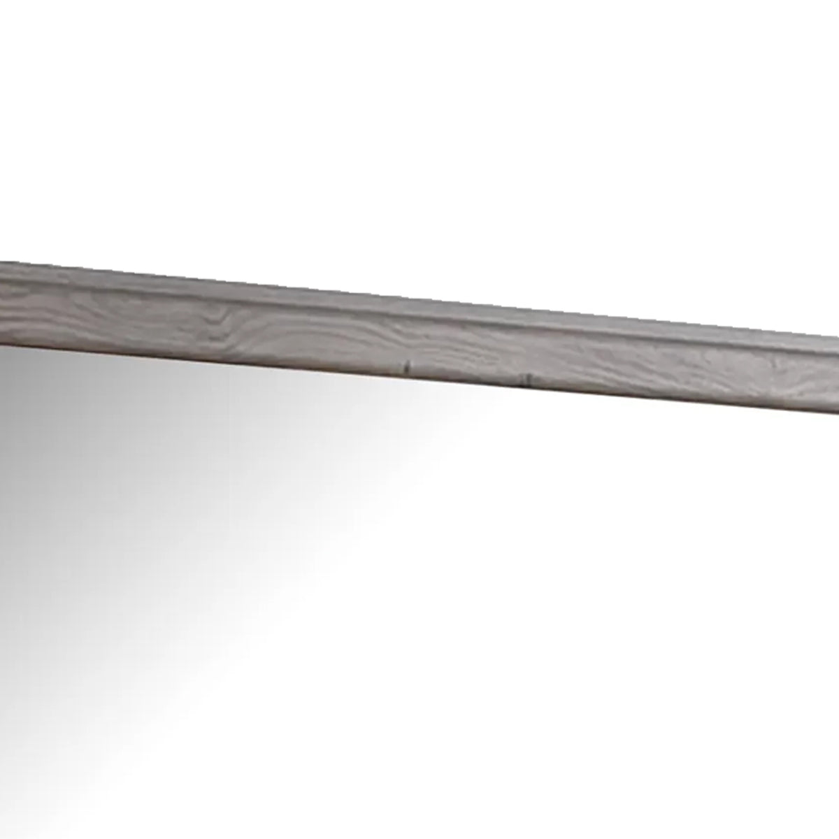 Aaz Dresser Mirror, Framed Design, Weathered Gray 37x47 Rectangular
