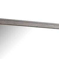 Aaz Dresser Mirror, Framed Design, Weathered Gray 37x47 Rectangular