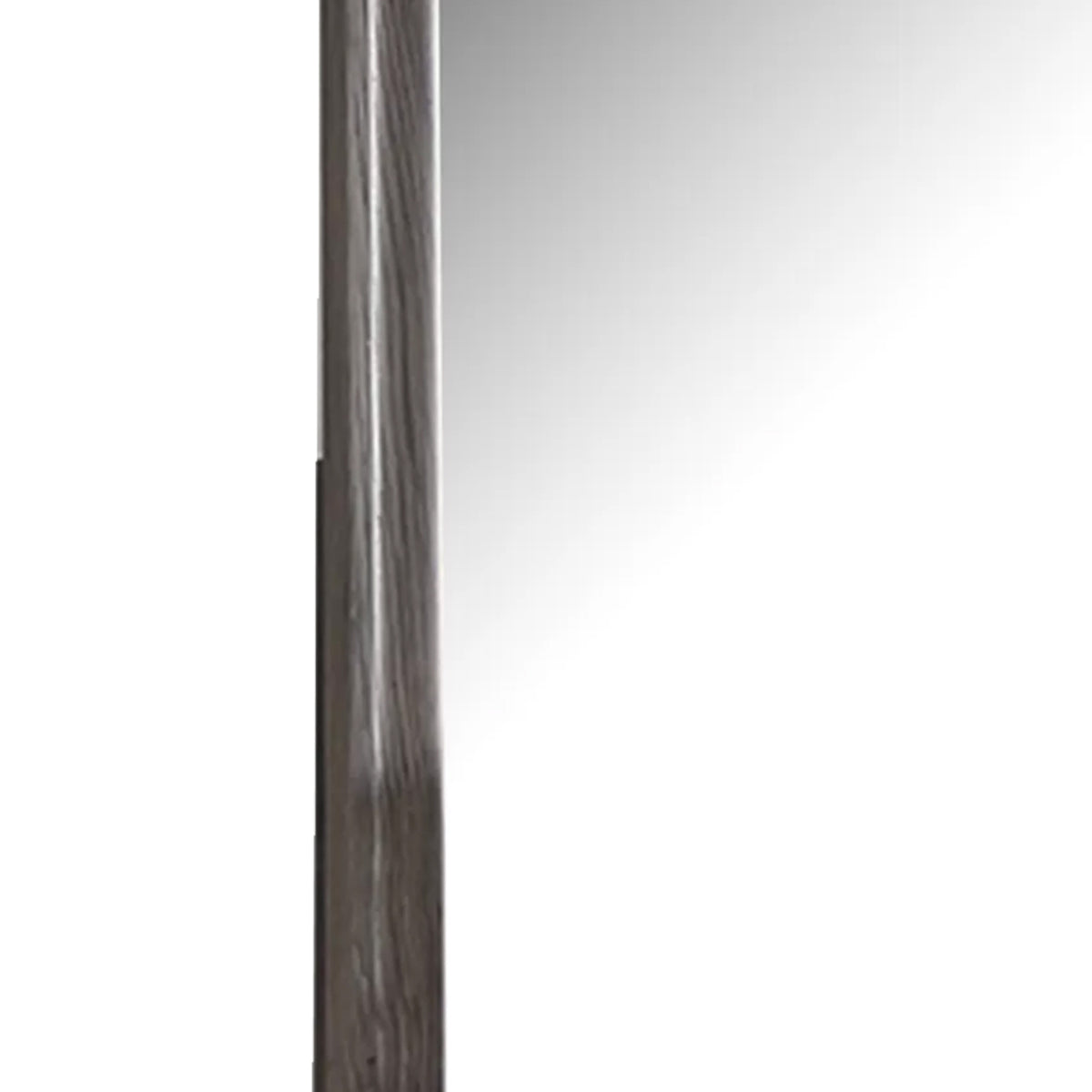Aaz Dresser Mirror, Framed Design, Weathered Gray 37x47 Rectangular