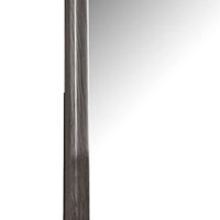 Aaz Dresser Mirror, Framed Design, Weathered Gray 37x47 Rectangular
