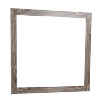 Ency Dresser Mirror, Framed Border, Textured Brown 38x43 Rectangular