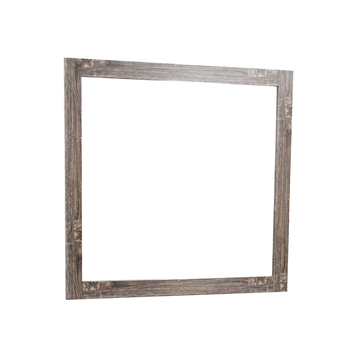 Ency Dresser Mirror, Framed Border, Textured Brown 38x43 Rectangular