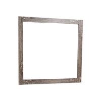 Ency Dresser Mirror, Framed Border, Textured Brown 38x43 Rectangular
