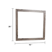 Ency Dresser Mirror, Framed Border, Textured Brown 38x43 Rectangular
