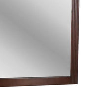 Ansa Arched Dresser Mirror, Carved Frame, Dark Cherry Brown Wood 37x41