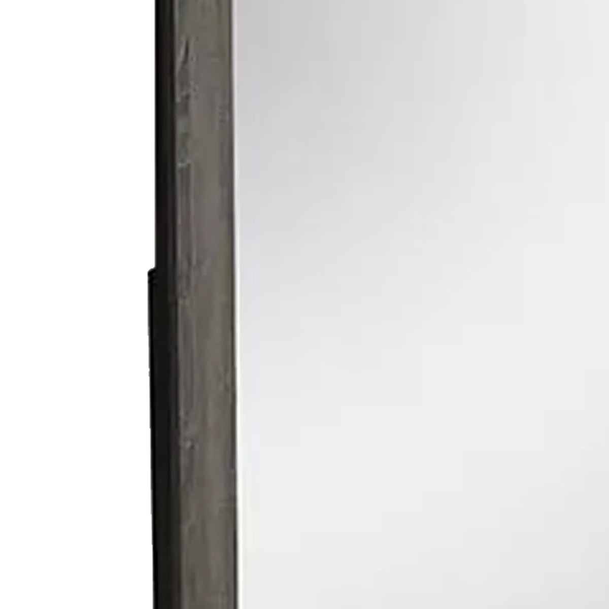 Luyi Dresser Mirror, Framed Border, Textured Foil Gray 35 Inch Square