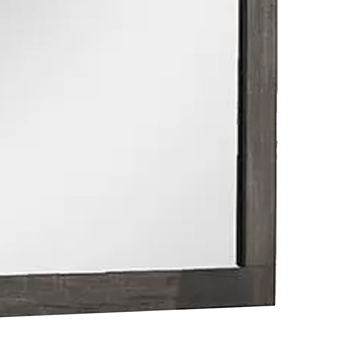 Luyi Dresser Mirror, Framed Border, Textured Foil Gray 35 Inch Square