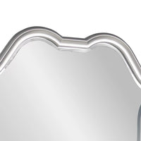 Dresser Mirror w LED, Double Arched Top, Glitter Stripes, Silver 40x48