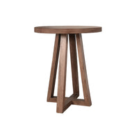 Mika Dining Pub Table, 30 Inch Round Top with Cross Base, Wheat Brown-BM354575