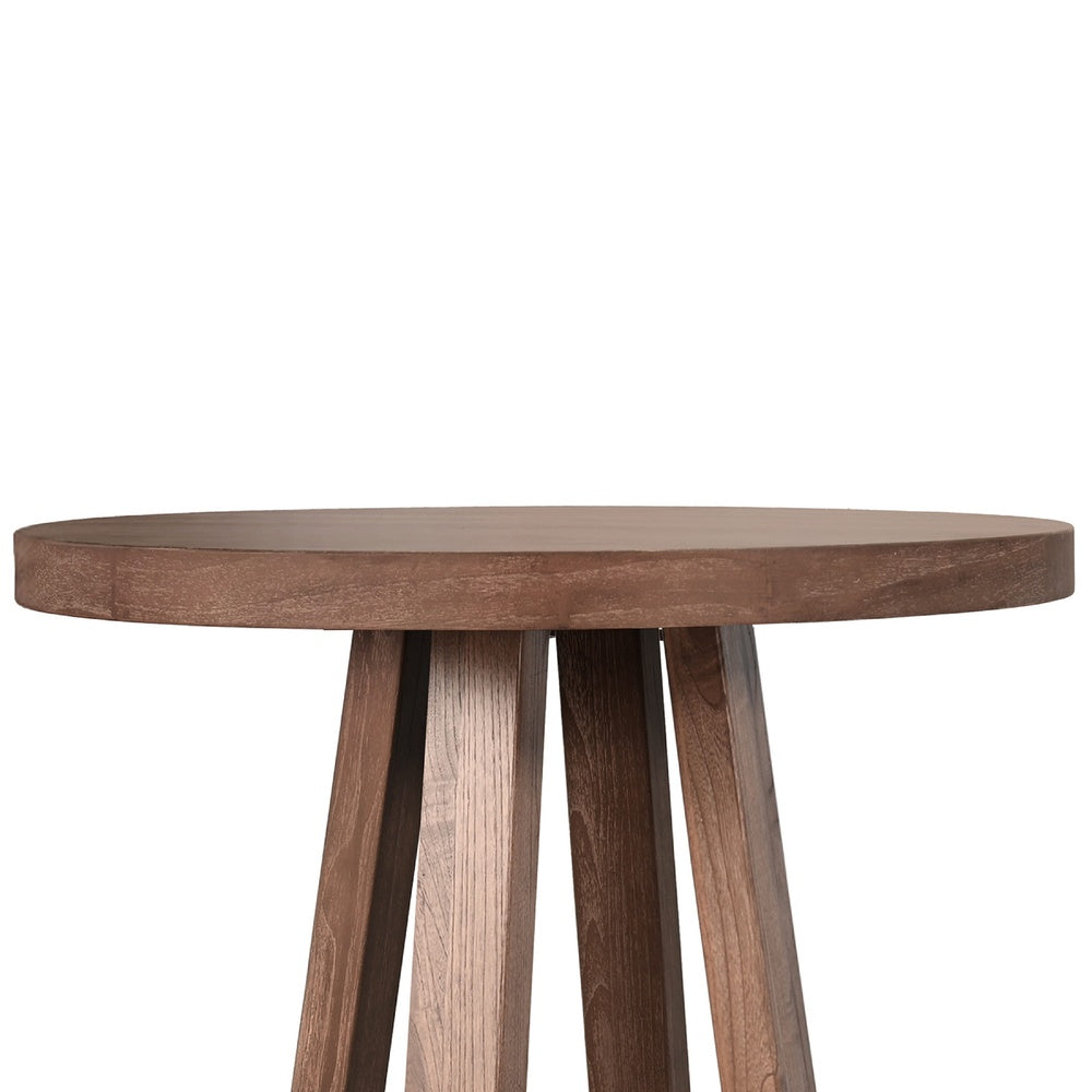 Mika Dining Pub Table, 30 Inch Round Top with Cross Base, Wheat Brown-BM354575
