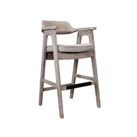 Reno 30In Barstool Chair Set of 2, Open Back, Padded Seat, Wheat Brown-BM354578