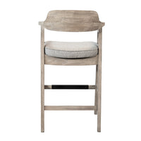Reno 30In Barstool Chair Set of 2, Open Back, Padded Seat, Wheat Brown-BM354578