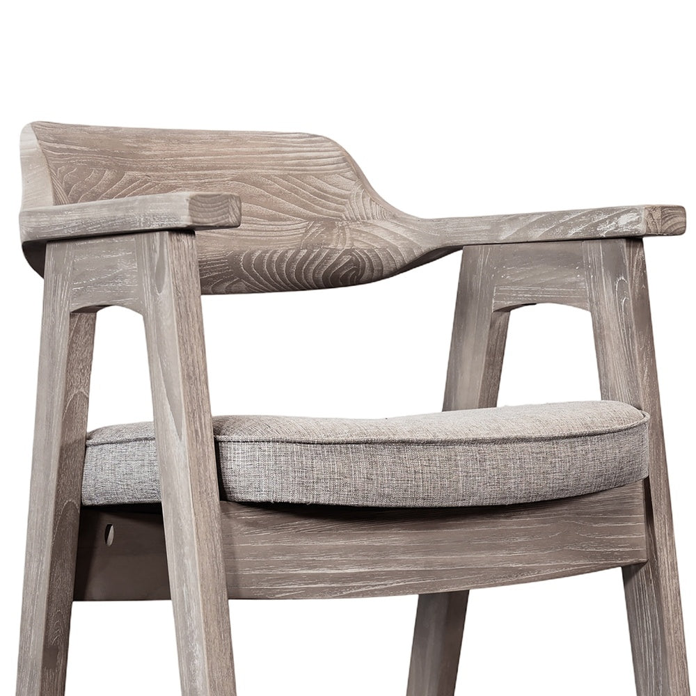 Reno 30In Barstool Chair Set of 2, Open Back, Padded Seat, Wheat Brown-BM354578