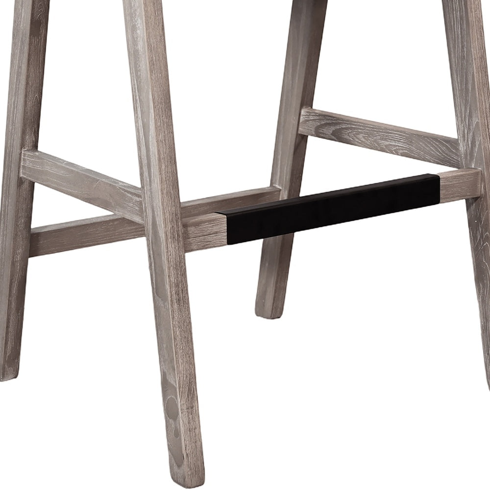 Reno 30In Barstool Chair Set of 2, Open Back, Padded Seat, Wheat Brown-BM354578