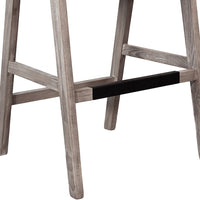 Reno 30In Barstool Chair Set of 2, Open Back, Padded Seat, Wheat Brown-BM354578