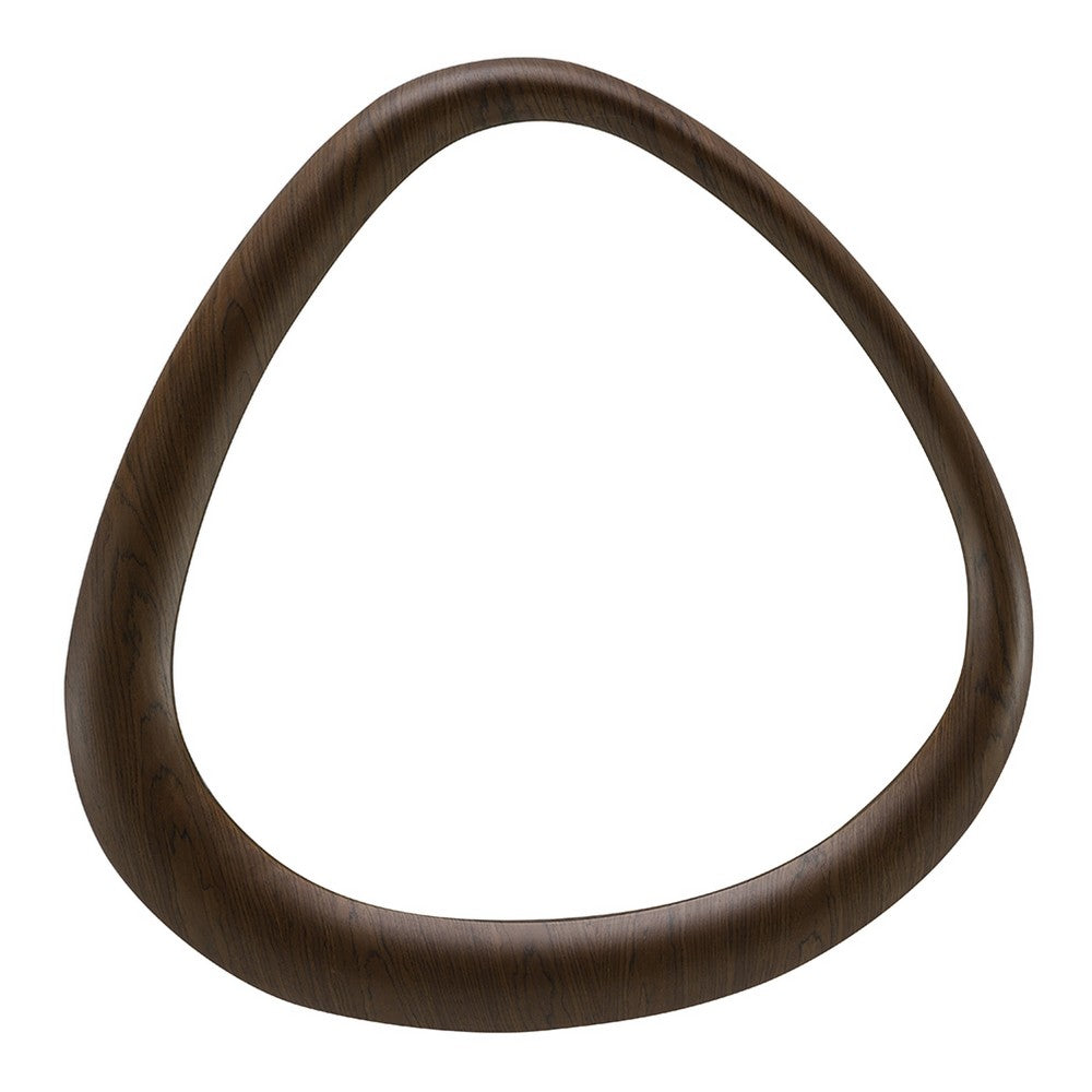 Sima Decorative Wall Mirror, Dark Brown, 39 Inch Organic Asymmetrical Shape - BM354617