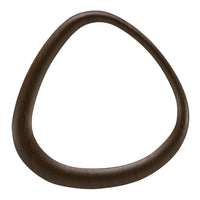 Sima Decorative Wall Mirror, Dark Brown, 39 Inch Organic Asymmetrical Shape - BM354617