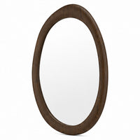 Sima Decorative Wall Mirror, Dark Brown, 32x 47 Organic Asymmetrical Shape - BM354618