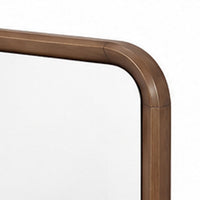 Hima Decorative Wall Accent Mirror, Curved Edges, 31x45 Walnut Brown - BM354621