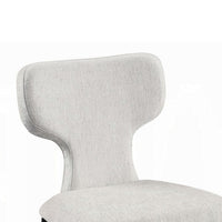 Mopa Side Chair Set of 2, Gray Chenille, Black Wood Frame, Low Back - BM354624