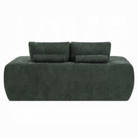 Joe Compressed Sofa, Track Arms, Grid Tufted Green Linen, 76 Inch - BM354626