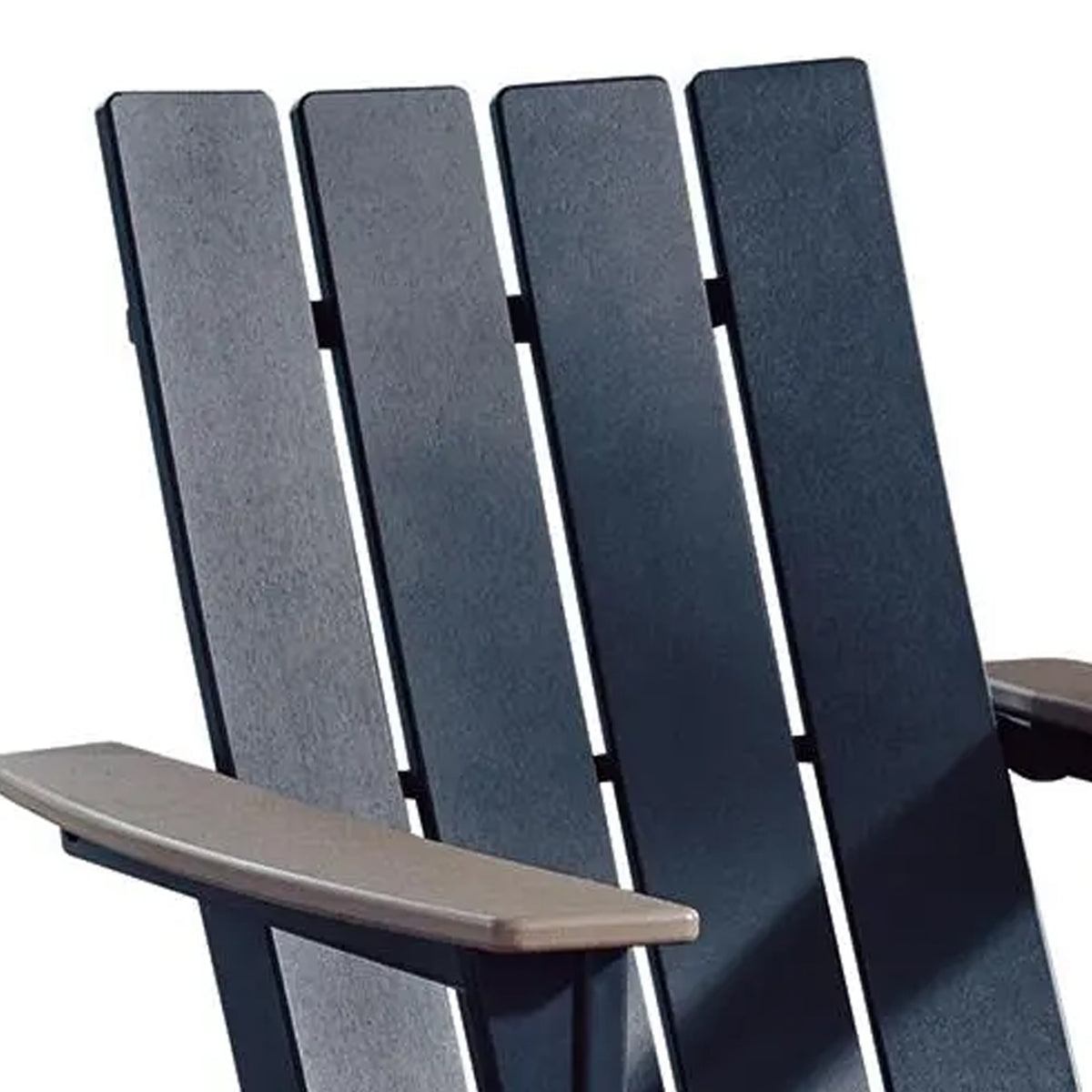 Eina Outdoor Adirondack Chair with Driftwood Arms, Navy Blue