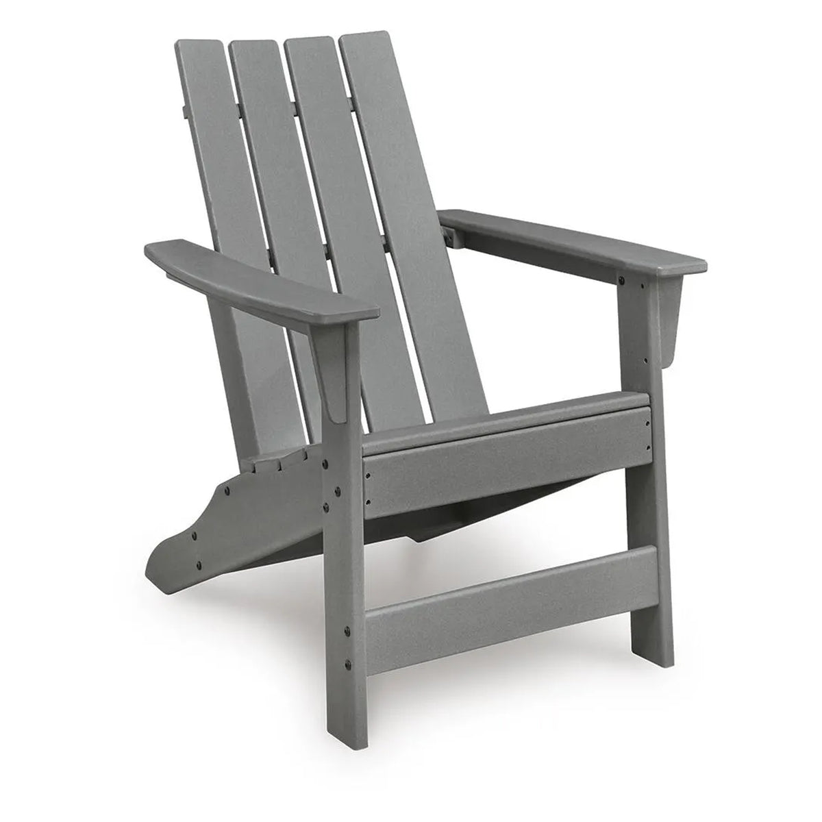 Covi Adirondack Outdoor Chair with Classic Slatted Back, Gray Wood