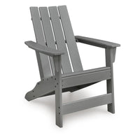 Covi Adirondack Outdoor Chair with Classic Slatted Back, Gray Wood