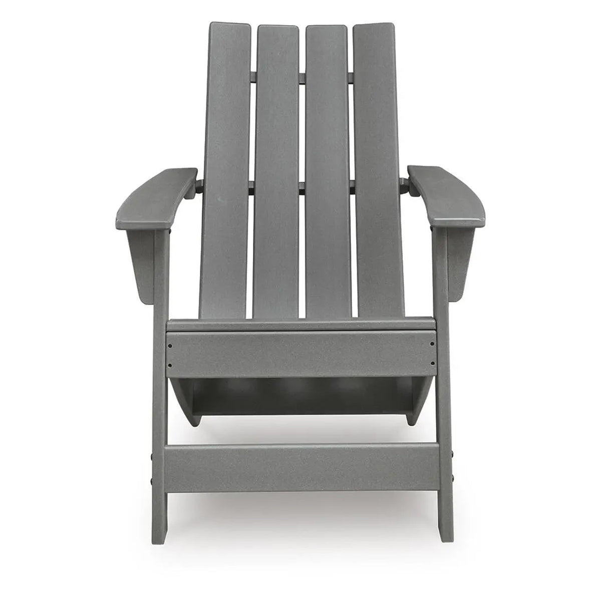 Covi Adirondack Outdoor Chair with Classic Slatted Back, Gray Wood