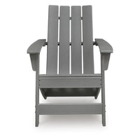 Covi Adirondack Outdoor Chair with Classic Slatted Back, Gray Wood
