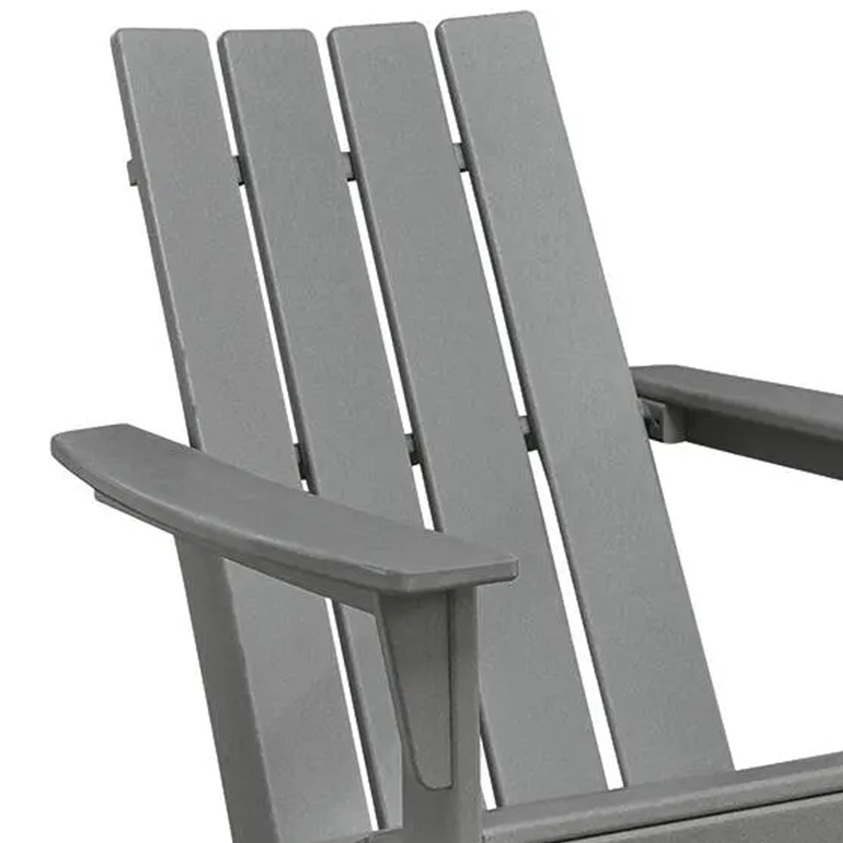Covi Adirondack Outdoor Chair with Classic Slatted Back, Gray Wood