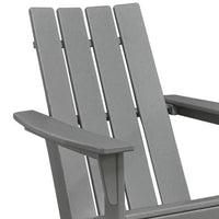 Covi Adirondack Outdoor Chair with Classic Slatted Back, Gray Wood