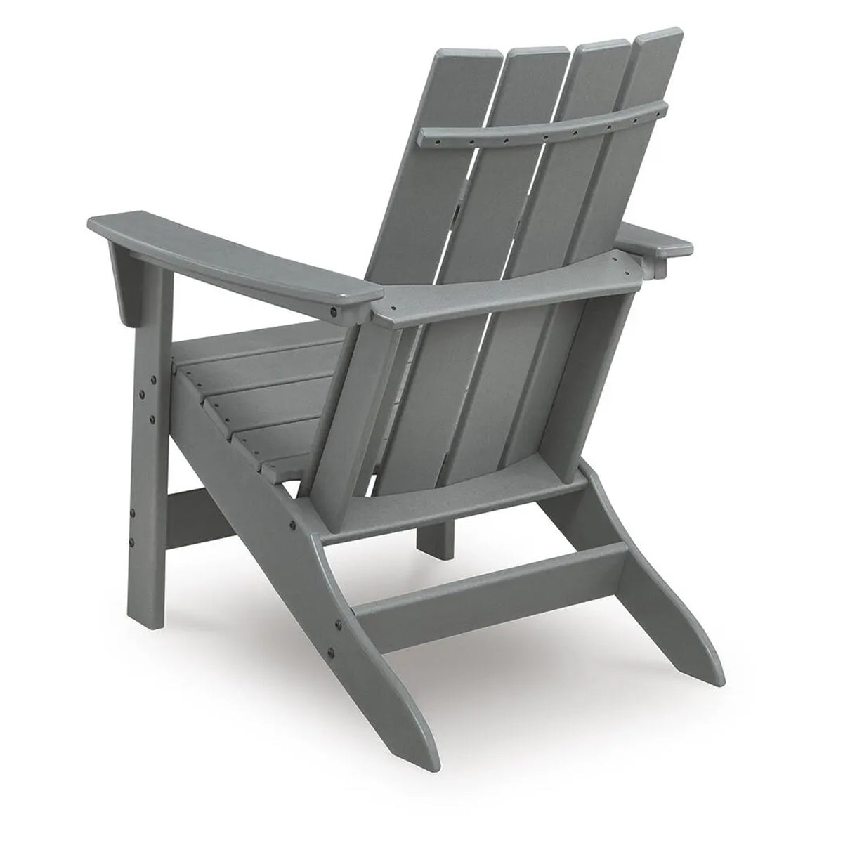 Covi Adirondack Outdoor Chair with Classic Slatted Back, Gray Wood