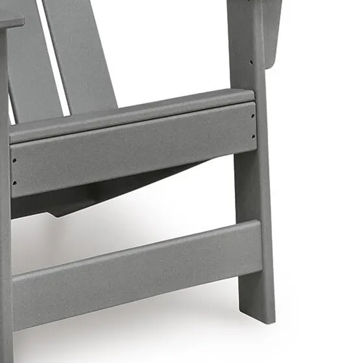 Covi Adirondack Outdoor Chair with Classic Slatted Back, Gray Wood