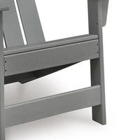 Covi Adirondack Outdoor Chair with Classic Slatted Back, Gray Wood