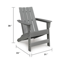 Covi Adirondack Outdoor Chair with Classic Slatted Back, Gray Wood