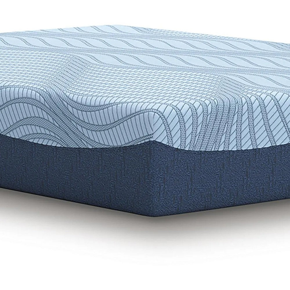 Ammy Memory Foam Full Mattress, Firm Foam Support, Light Blue, 10 Inch - BM354637