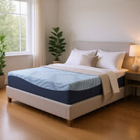 Ammy Memory Foam Full Mattress, Firm Foam Support, Light Blue, 10 Inch - BM354637