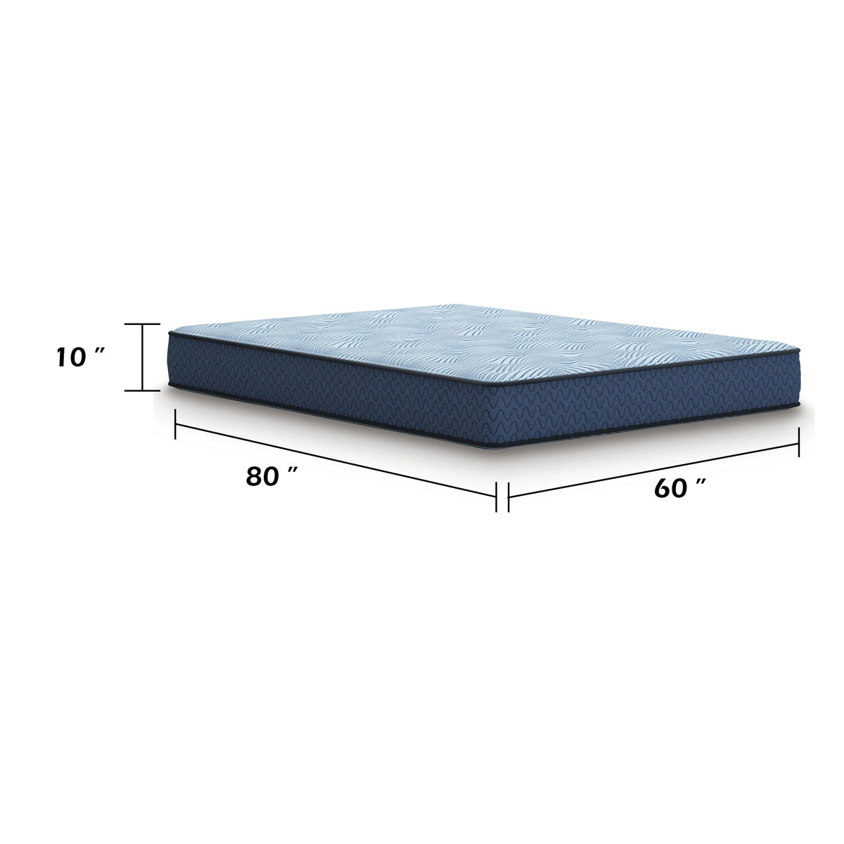 Pmy Hybrid Queen Mattress with Cooling Coil Support, Blue Polyester