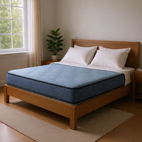 Pmy Hybrid Queen Mattress with Cooling Coil Support, Blue Polyester