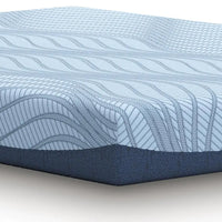 Ammy Memory Foam Queen Mattress, Firm Foam Support, Light Blue, 8 Inch
