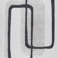Davis 8 x10 Large Area Rug, Charcoal-Ivory Abstract Accents, Taupe Wool