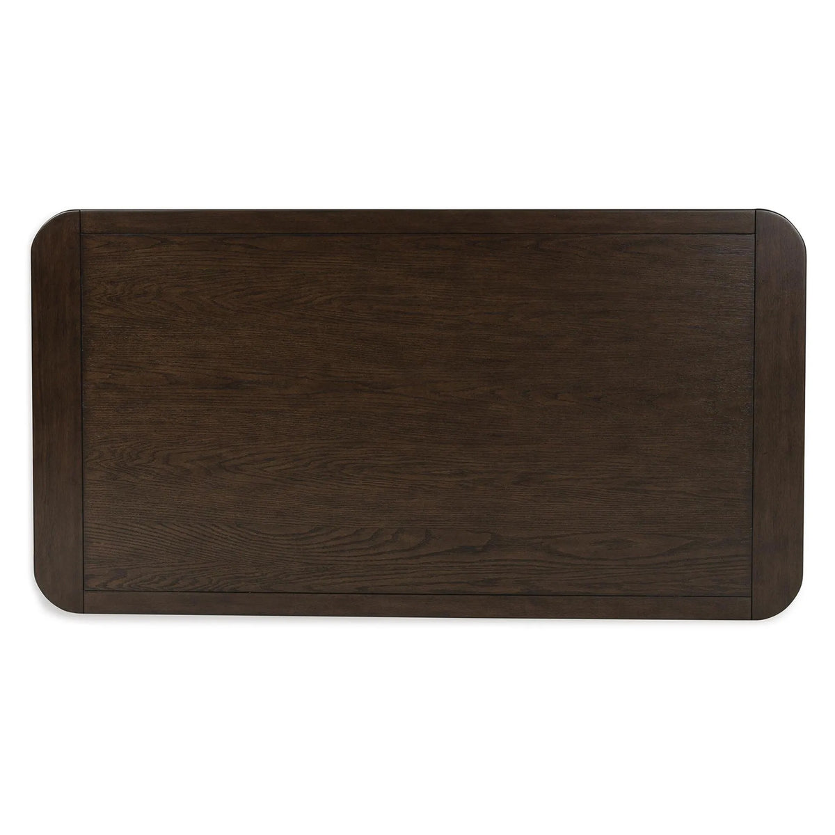 Kemu Rectangular Coffee Table, Open Frame Base, Dark Brown Wood, 56 Inch