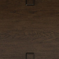 Kemu Sofa Console Table, 2 Adjustable Shelves, Dark Brown Wood 65 Inches - BM354646