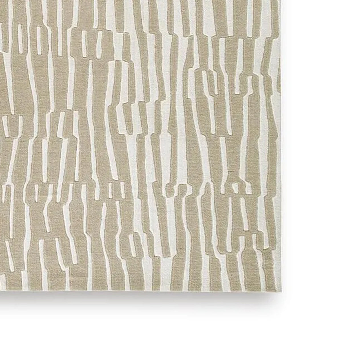 Bella 8x10 Large Area Rug with Abstract Linear Patterns, Beige-White